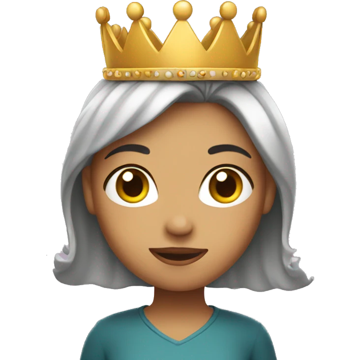 a girl with a crown on her head emoji