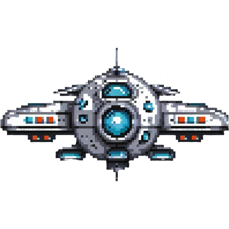 1960s retro space cruiser with round portholes emoji