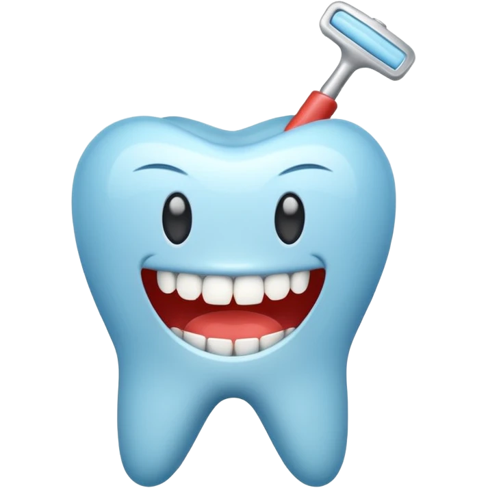 TEETH CLEANING icon in the rount emoji