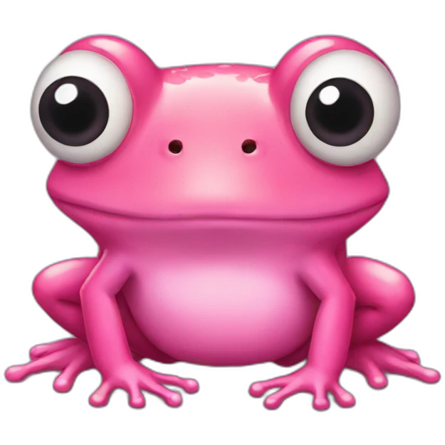 Pink frog emoji
