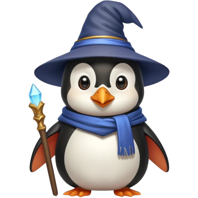 Wizard penguin happy realisitic emoji