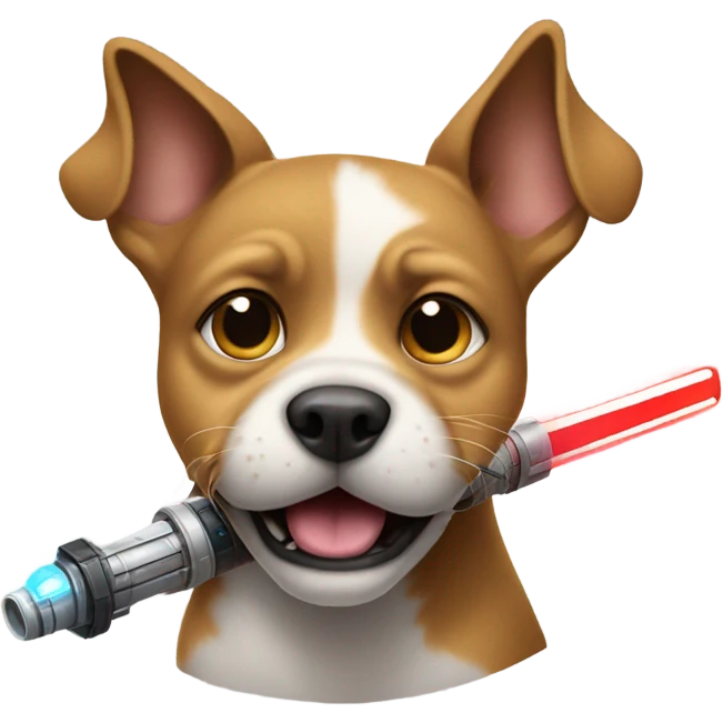 dog with a lightsaber emoji