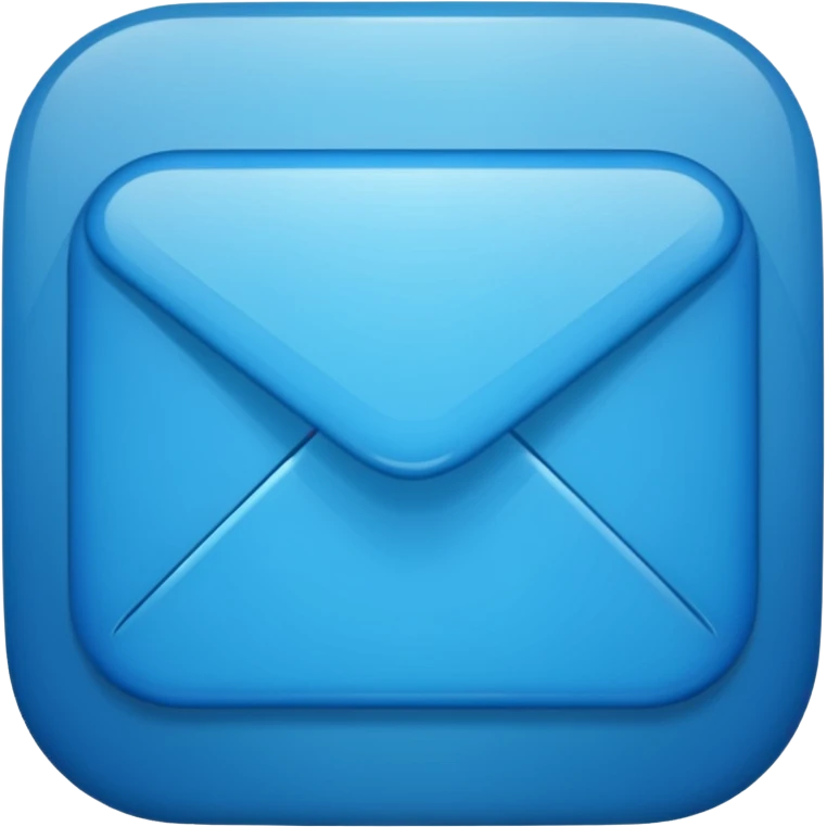 email app icon on blue bg emoji