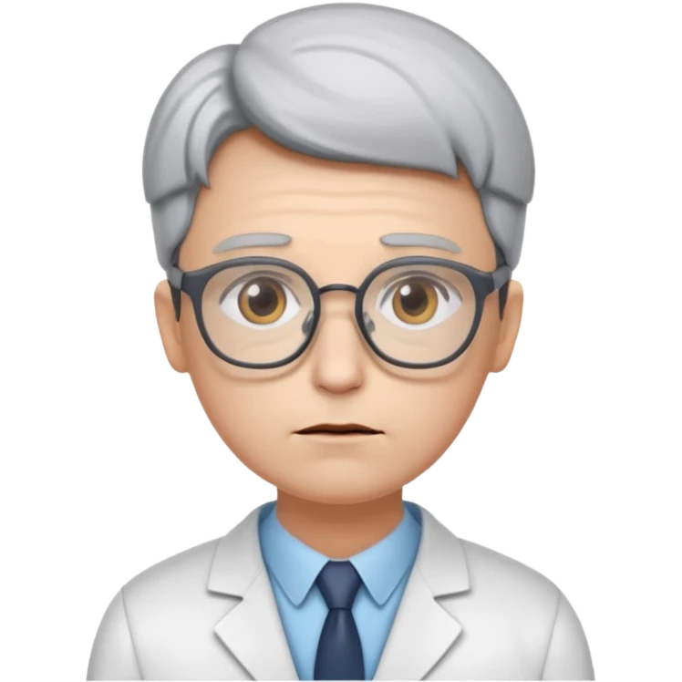 Sad lonely futurologist talking to AI emoji