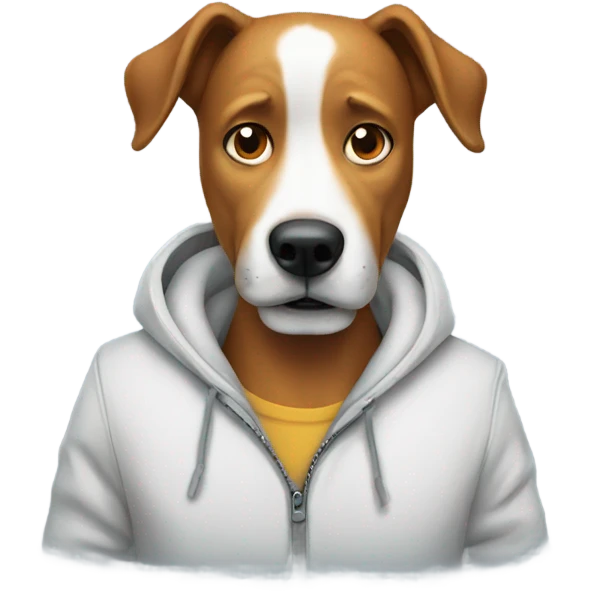 Cold dog and man emoji