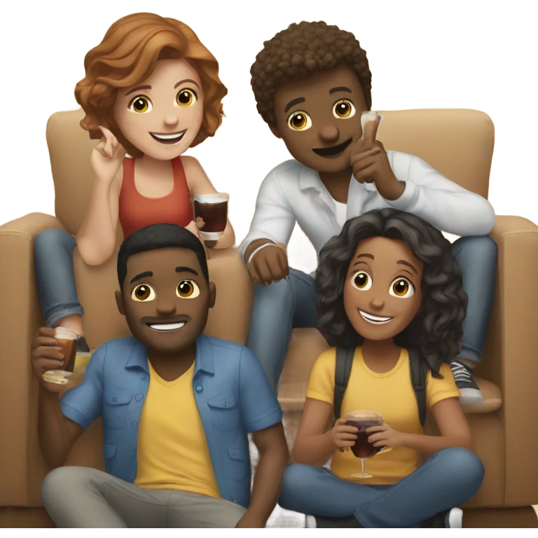 friends enjoying time together emoji