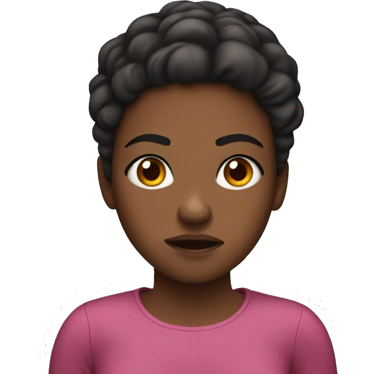 Black girl annoyed face  emoji