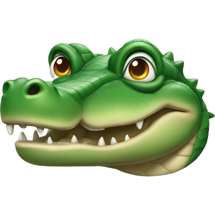 Very smart alligator emoji