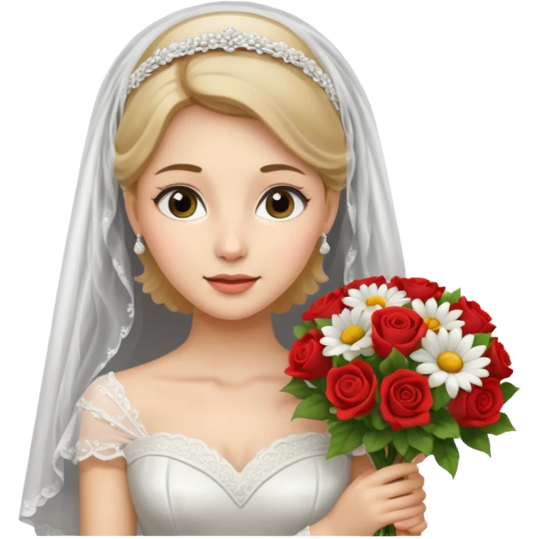 emoji bride with veil and bouquet, next to a wedding calendar emoji