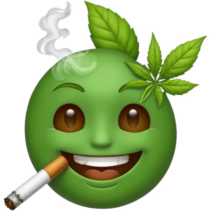 Emoji smoking weed emoji