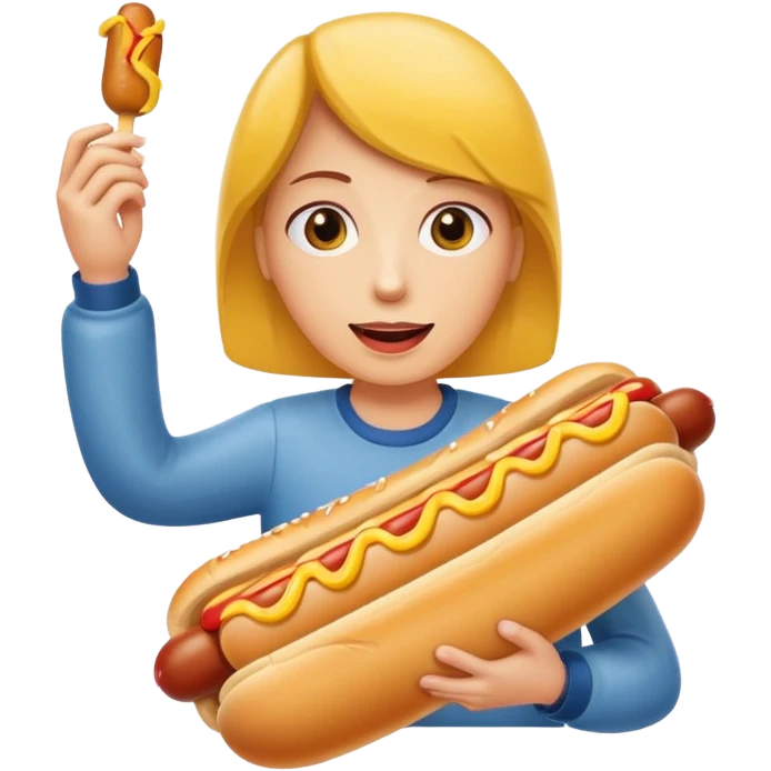 Eat a hot dog  emoji