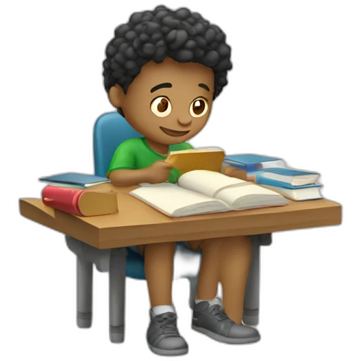 Chicos estudiando emoji