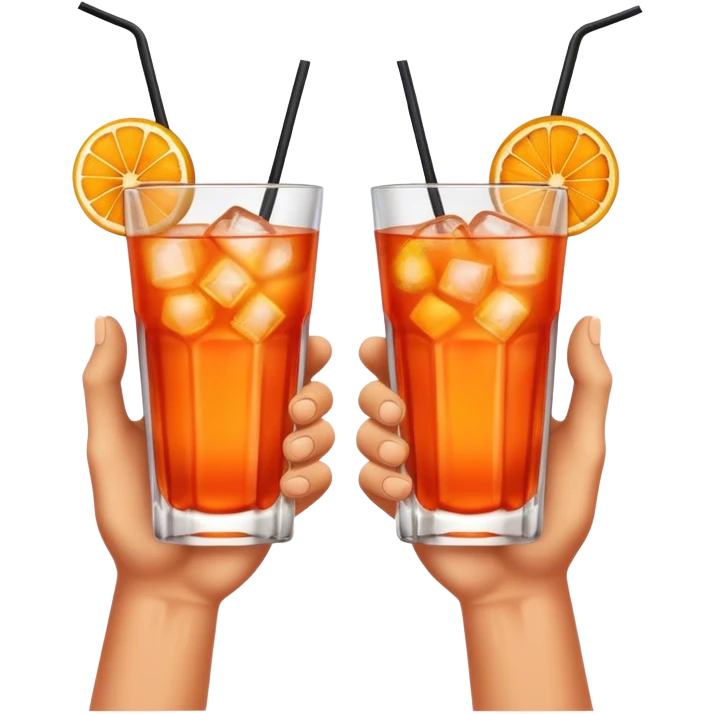 two pirate hands cheering with aperol cocktails emoji