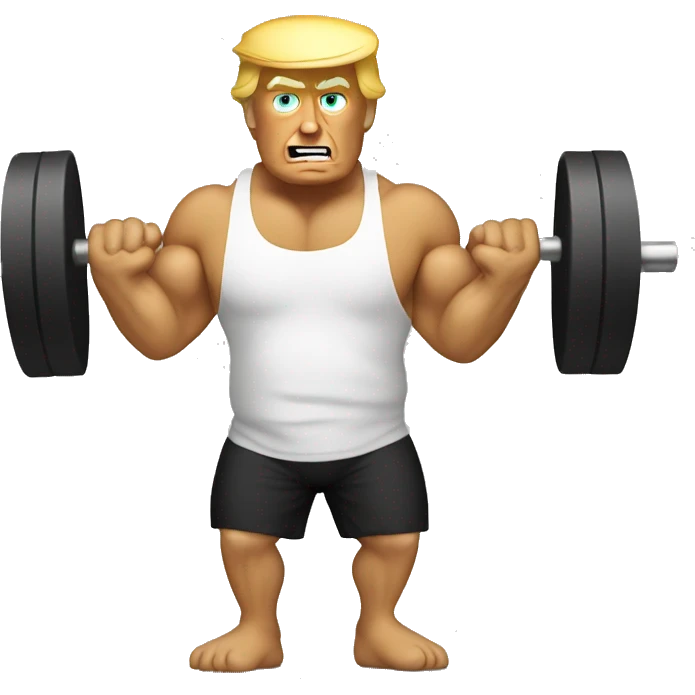 Donald trump lifting weights emoji