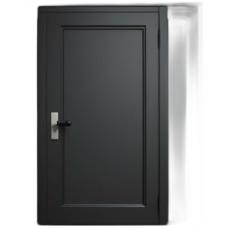 Large windowless rectangular matte black door whitek handle and a vertical BCD sight Adjace emoji
