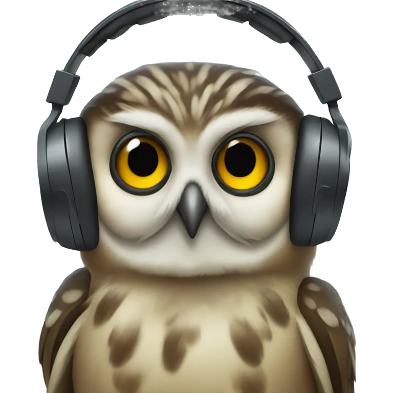 owl with headphones
 emoji