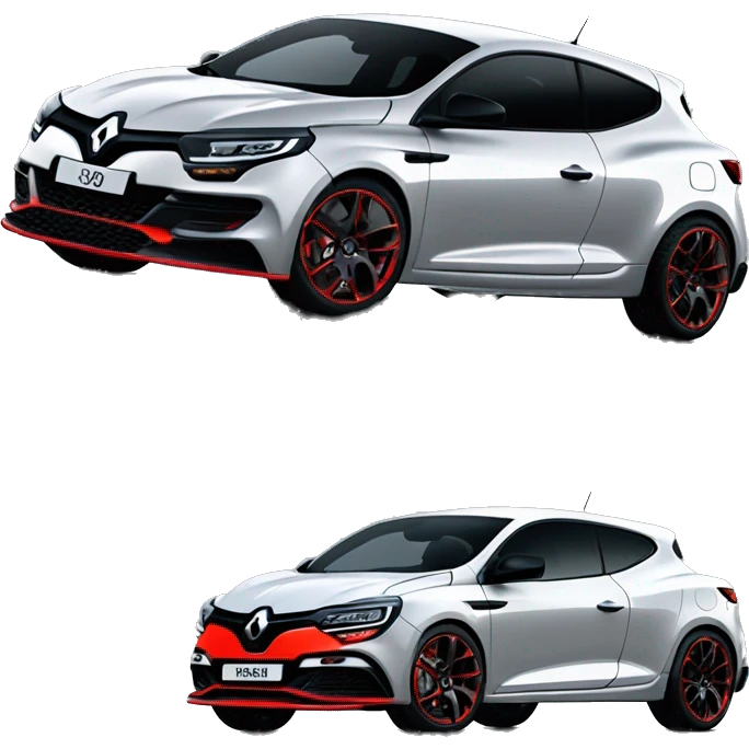 Renault megane rs black with red details emoji