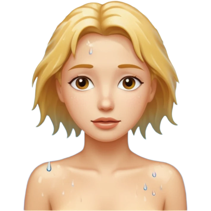 Woman in shower naked  emoji
