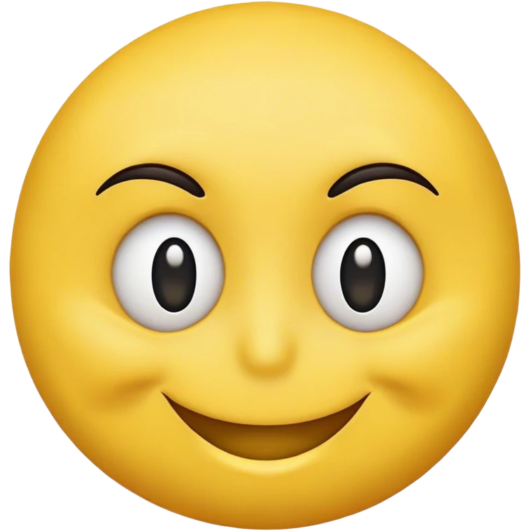 Yellow smiley with eyebrows squinched  emoji