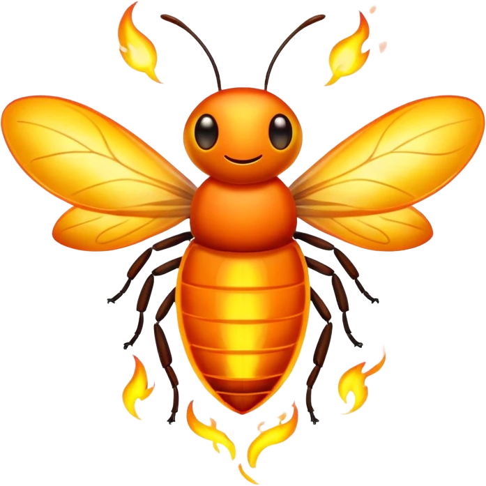 Firefly made out of fire and flames emoji