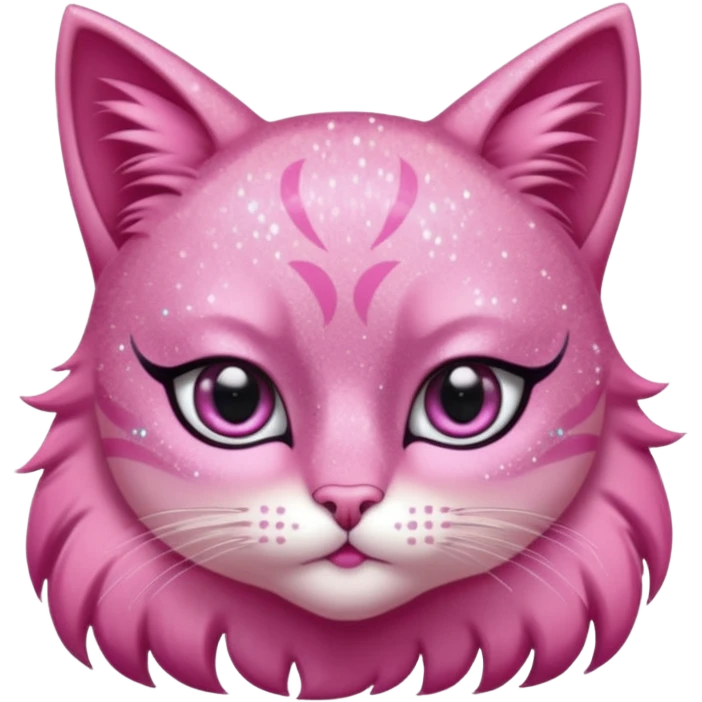 glitter sexy pink cat emoji