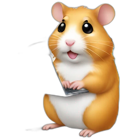 Hamster with a laptop emoji