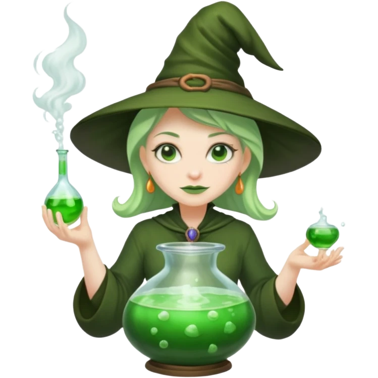 green witch cooking potion emoji