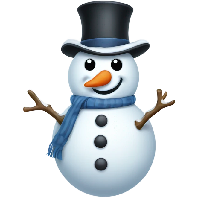 Funny snowman emoji
