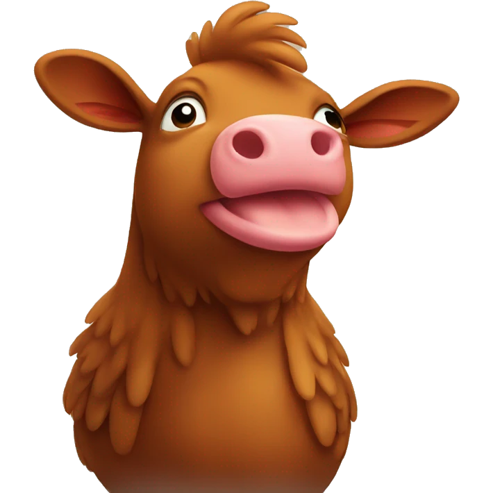 brown chicken brown cow love emoji emoji