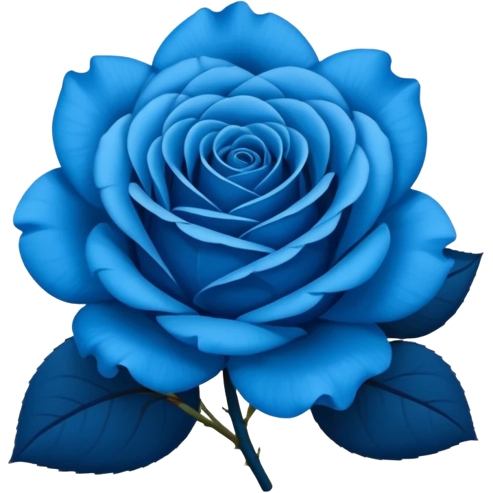 rose shape flower, no stem, now make it a vibrant and bold and darr shade of blue emoji