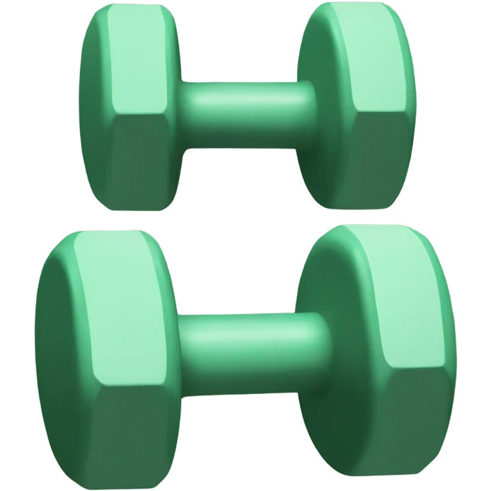 Sage green 5 lb weights emoji