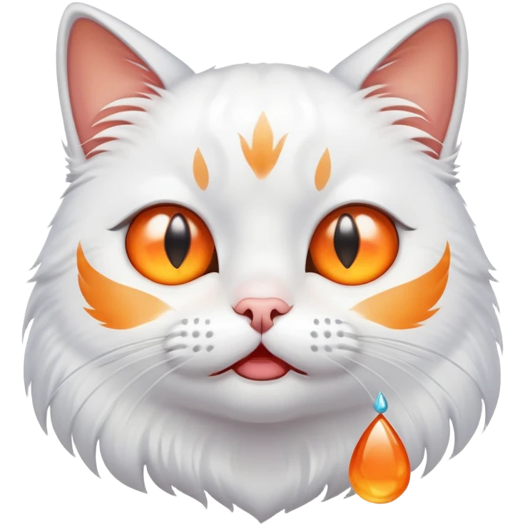 cat crying with big teardrop emoji