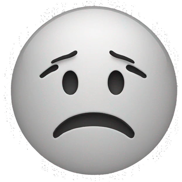 Sad circle emoji