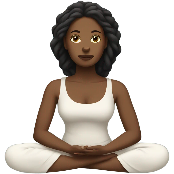 Black women meditate  emoji
