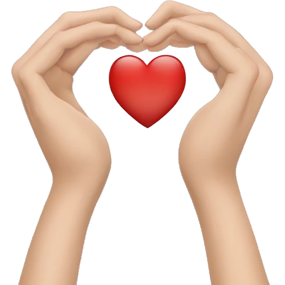 Hands making a heart shape emoji