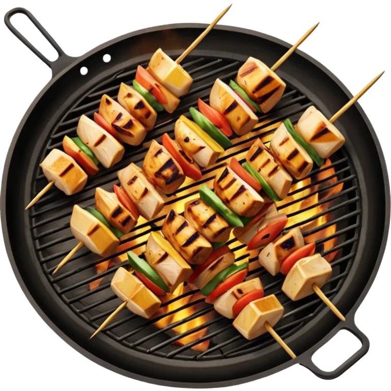 Chicken skewers less detailed emoji