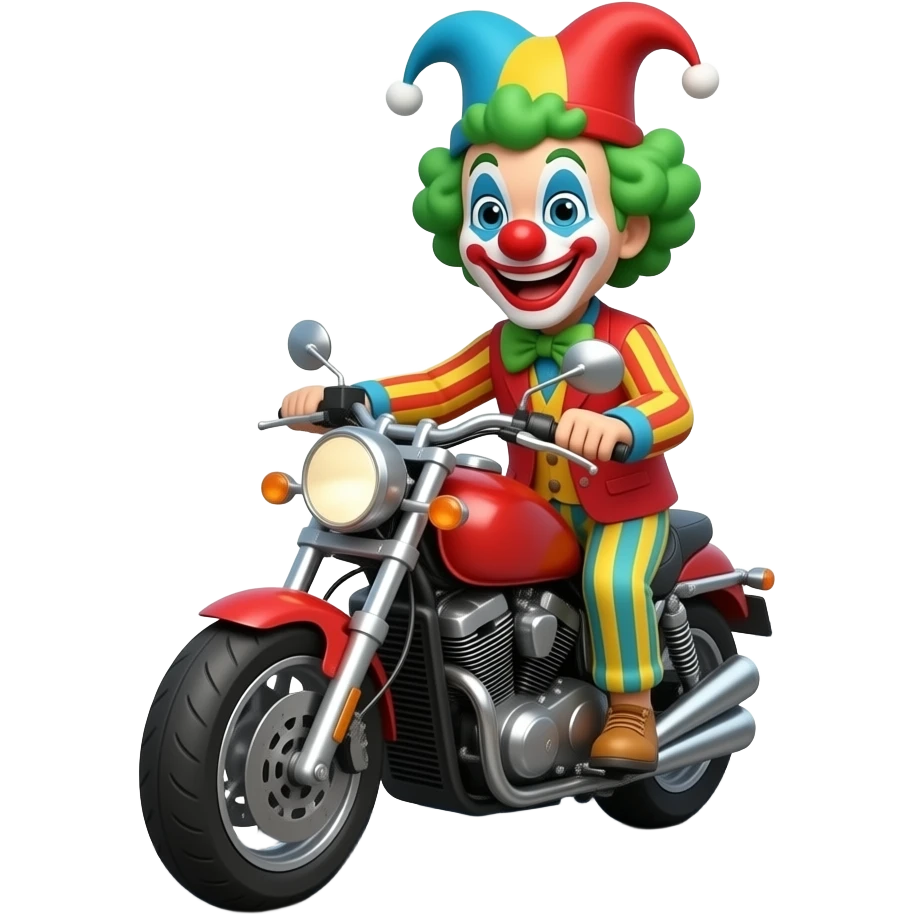 clown on motorcycle emoji
