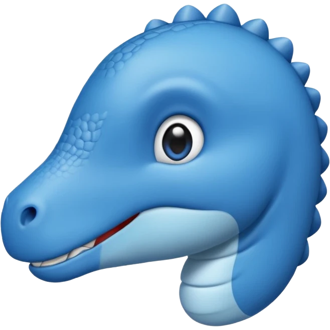 As un emoji de el dinosaurios ANQUILOSAURIO de perfil en color azul que sea bebe y tenga un efecto mas animado que sea mas animado y sin tantos picos  emoji