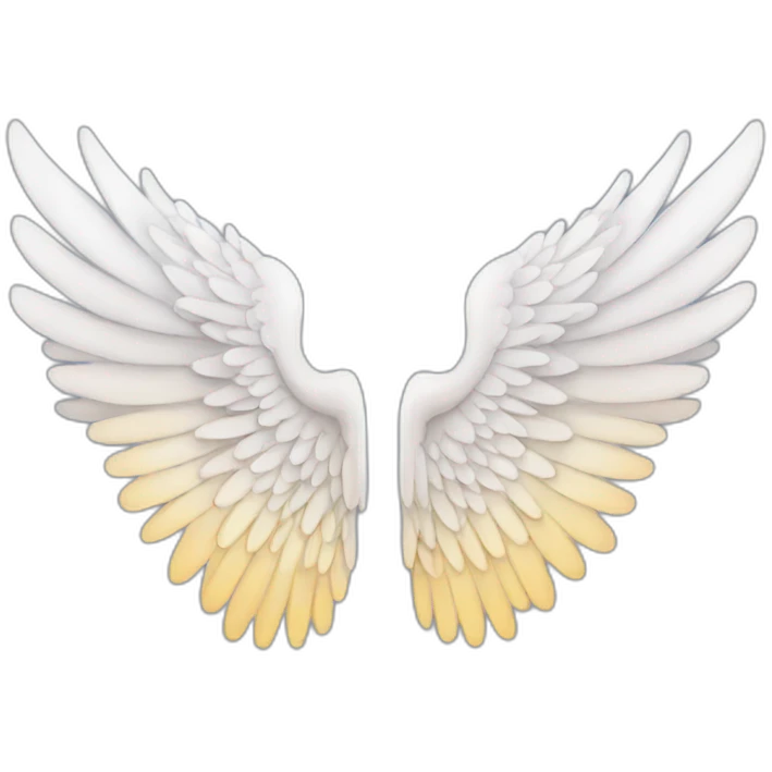 one angel wing emoji