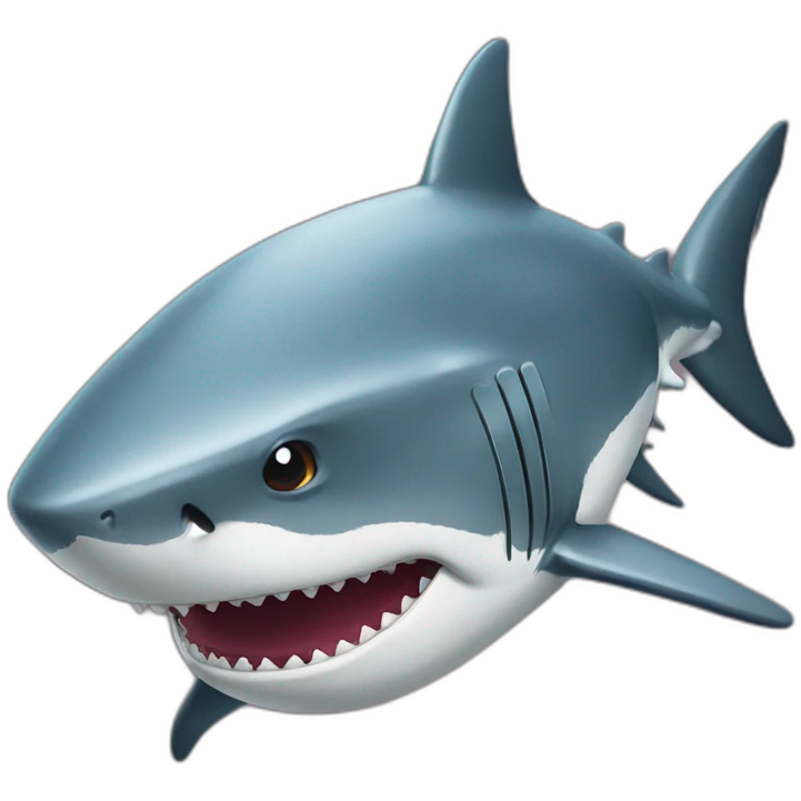 strong shark emoji