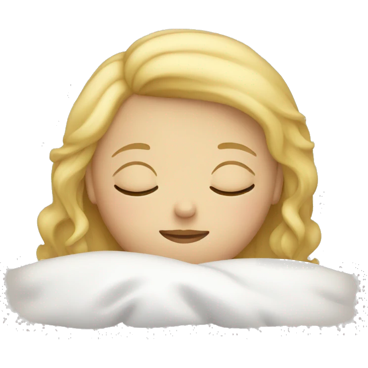 Blonde girl sleeping emoji