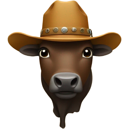Buffalo wearing a cowboy hat emoji