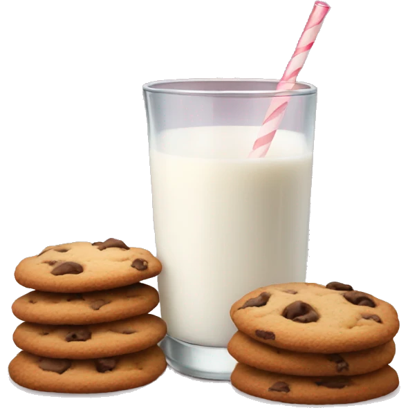cookies and a glass of milk emoji
