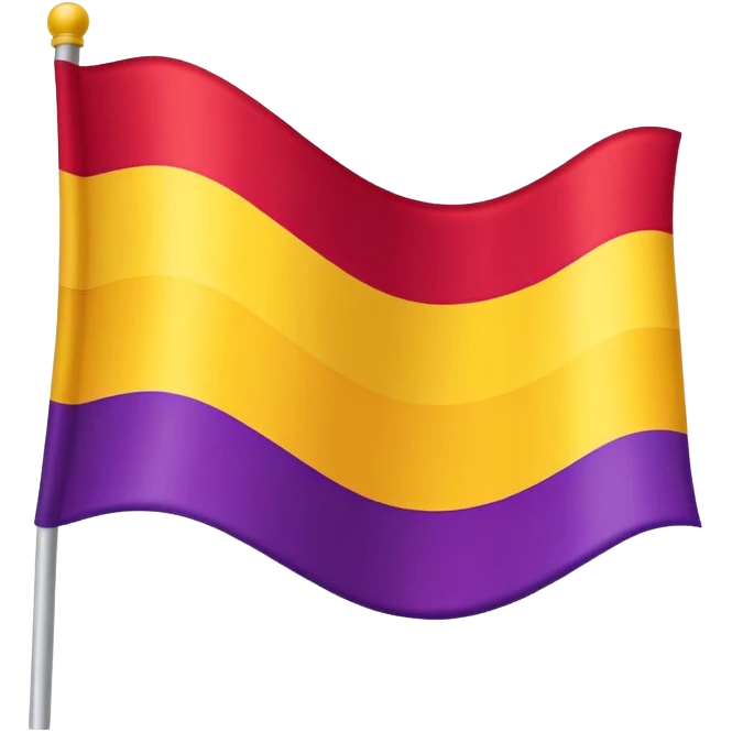 Flag with three horizontal bands - red, yellow, and violet emoji