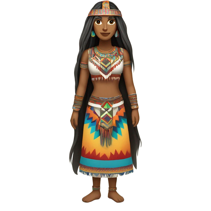 Aztek full body woman emoji