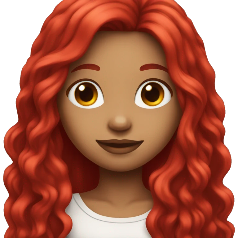 Black and red long hair girl emoji