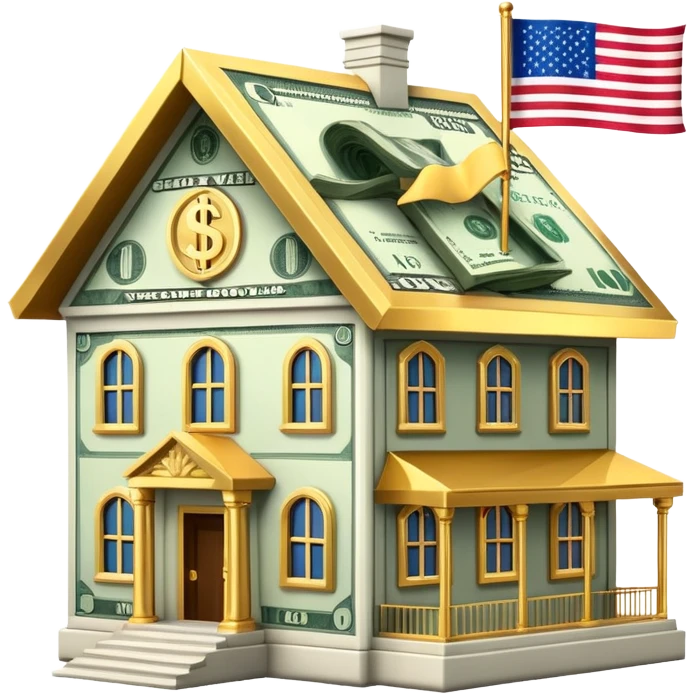 usa flag money house emoji
