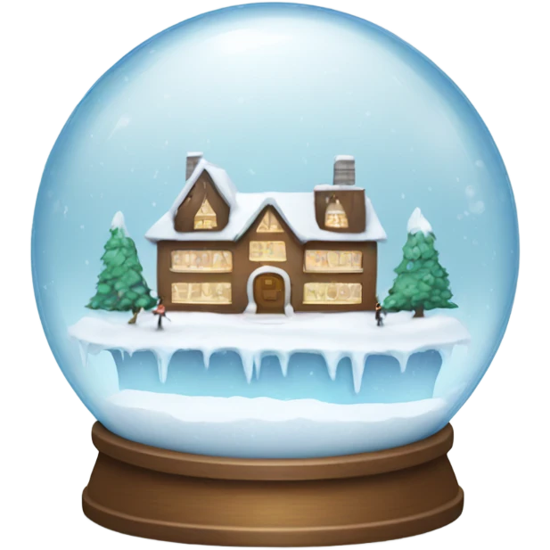 Snow globe with ice skating  emoji