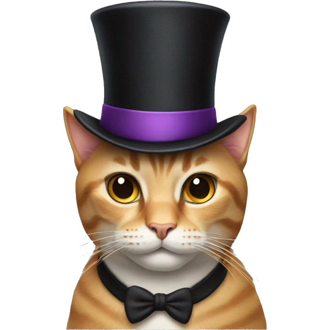 Cat with a top hat  emoji