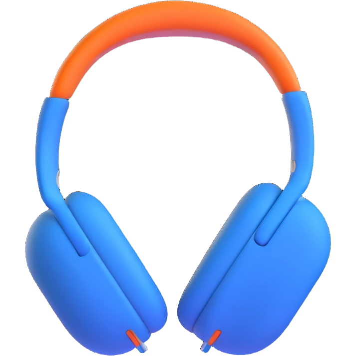 blue airpods max headphones emoji